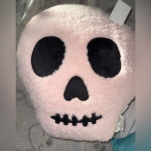 Pink Skull Head Pillow Gramercy Studio Halloween Skeleton Tiktok Viral NWT